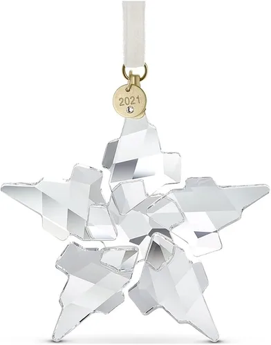 Miniatura 7 de Swarovski Ornamento de Edición Anual 2022, Cristales Blancos de Swarovski con Acabado de Metal Tono Dorado Champán, Parte de la Colección de Edición