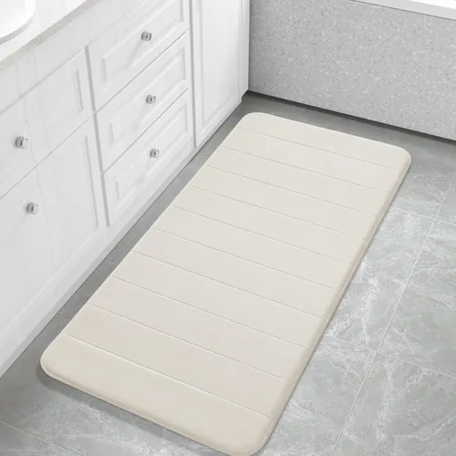 Miniatura 93 de Yimobra Tapete de baño de espuma viscoelástica, súper suave, absorbente, antideslizante, de secado rápido, lavable a máquina, tapete para bañera