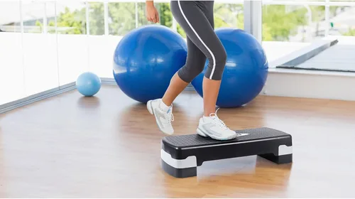 Miniatura 5 de HolaHatha Plataforma Compacta y Portátil para Paso Aeróbico, Equipo de Ejercicio y Fitness, Step Cardio con Altura Ajustable para Gimnasio en Casa