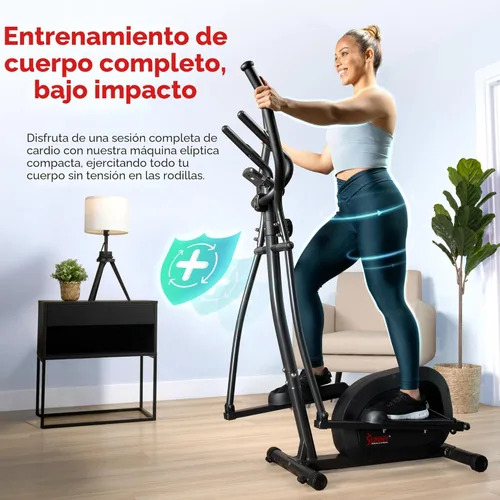 Miniatura 4 de Sunny Health & Fitness Smart Upright Elliptical w/Pulse Sensor Built-in, Indoor Full-Body Cross-Training & Cardio Exercise Machine for Home, Free
