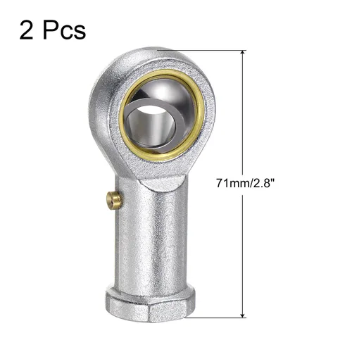 Miniatura 2 de uxcell PHSB8 - 2 rodamientos de extremo de varilla hembra de 1/2 pulgada y rosca izquierda de 1/2-20, extremos de varilla de junta autolubricantes
