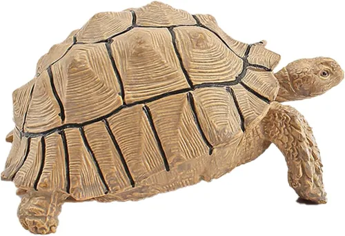 Estatua de tortuga Sulcata, modelo de animales de vida silvestre de tortuga, decoración de tortuga, decoración de tortuga, adornos para el hogar y
