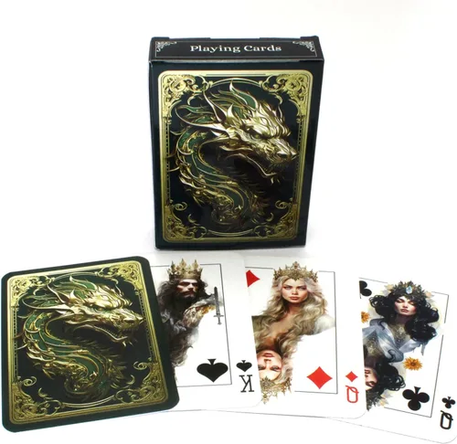 Miniatura 8 de Naipes Autumn Maiden, cubierta de tamaño de póquer de fantasía, cubierta temática de otoño, cartas de coleccionista únicas
