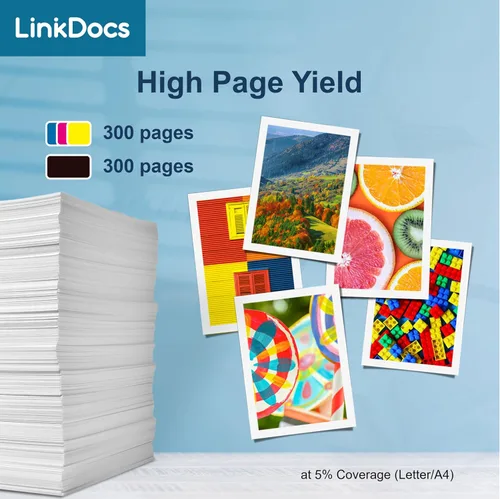 Miniatura 2 de LinkDocs Paquete combinado de cartuchos de tinta 65XL remanufacturados de repuesto para HP Ink 65 N9K04AN N9K03AN utilizado con tinta HP Deskjet