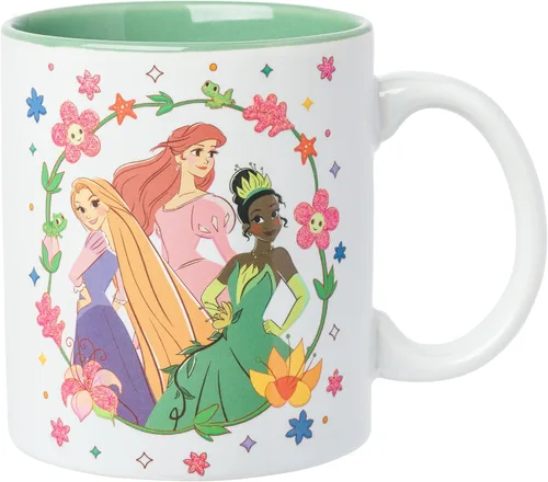 Miniatura 21 de Silver Buffalo Disney Princess La Bella y la Bestia Belle Sueños en Flor Rosas Taza de cerámica con asa esculpida en 3D, 20 onzas Belle Dreams in