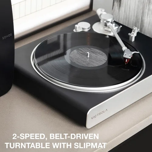 Miniatura 6 de Victrola Stream Carbon - Tocadiscos de 2 velocidades con transmisión Wi-Fi con Bluetooth, funciona con Sonos, transmisión Wi-Fi UPnP, relé listo
