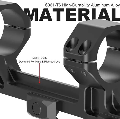 Miniatura 3 de Victoptics Montaje de Alcance Extendido de 30mm para Picatinny Negro