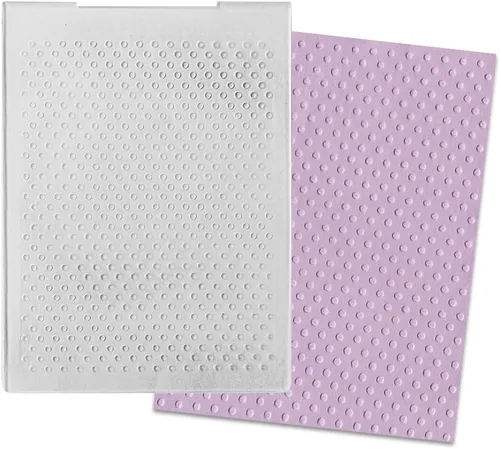 ALIBBON Carpetas de plástico con puntos para hacer tarjetas, carpetas de relieve de fondo de puntos para álbumes de recortes, carpetas de plantillas
