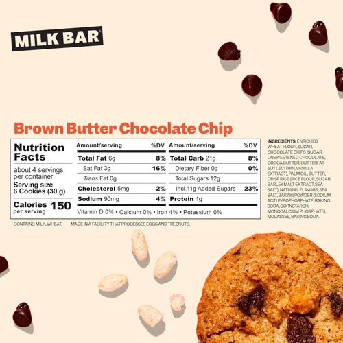 Miniatura 2 de Milk Bar Crunchies Galletas crujientes del tamaño de un bocado sin sabores artificiales ni conservantes Paquete de 3, bolsas de 4.5 onzas