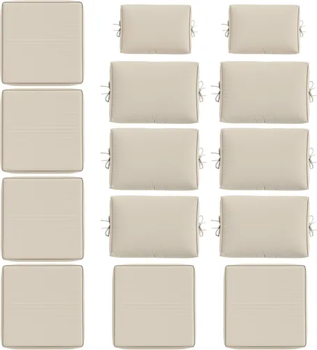 Miniatura 23 de 14 Piezas Fundas de Cojines para Exteriores Resistentes a Todo Clima Fundas de Cojines para Patio, Reemplazo Impermeable con Cremallera para Muebles