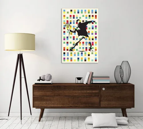 Miniatura 4 de Jaxson Rea "Rage, Flower Thrower Retro Gallery Wrapped Canvas by, 24" x 36