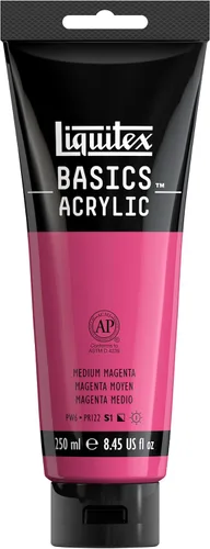 Miniatura 124 de Liquitex BASICS Pintura Acrílica, Botella de 400ml (13.5 oz), Blanco Titanio Titanio Blanco