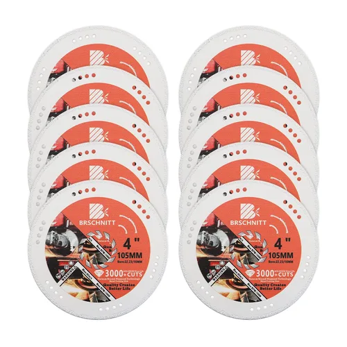 Miniatura 12 de Rueda de corte de diamante, hojas de sierra de diamante soldadas al vacío de 3 pulgadas x 3/8 pulgadas para tubo de acero de metal, rueda de corte