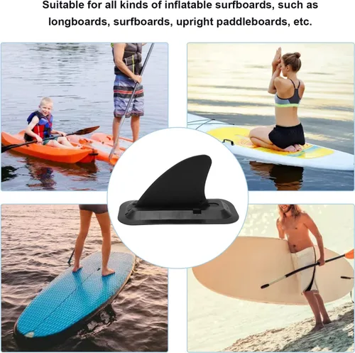 Miniatura 2 de Shanrya Aleta de tabla de surf, aleta inflable de la tabla de remo fácil instalar para las tablas de remo verticales