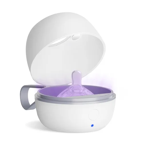 Miniatura 9 de Desinfectante portátil mejorado para chupete, caja desinfectante con luz UV, 99.99% de limpieza en 3 minutos, 90 ciclos de desinfección, recargable