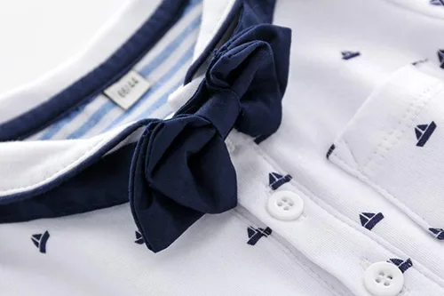 Miniatura 4 de Conjunto de pantalones cortos azules para bebé, trajes formales para bebés
