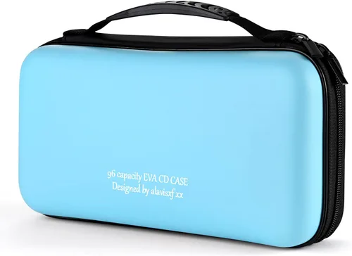 Miniatura 15 de alavisxf xx Estuche para CD, funda protectora de EVA para DVD de 28 capacidades, portátil, con cremallera, para CD, organizador de almacenamiento