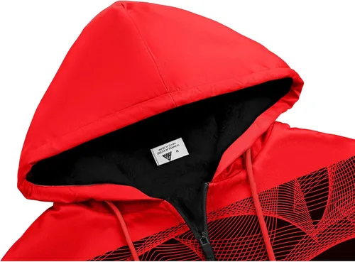 Miniatura 6 de SCODI - Sudaderas con capucha para hombre, sudadera de forro polar pesado, cremallera completa, forro de sherpa grueso
