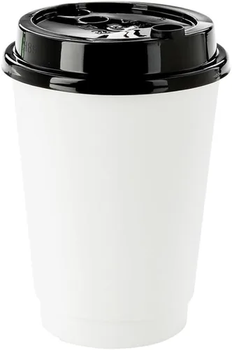 Miniatura 40 de Restaurantware Tazas de café de papel de 4 onzas, 25 tazas de papel desechables de doble pared, a prueba de fugas, reciclables, tazas calientes