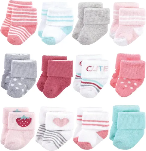 Miniatura 28 de Hudson Baby - Calcetines de algodón para bebés recién nacidos y Terry para niñas bebés