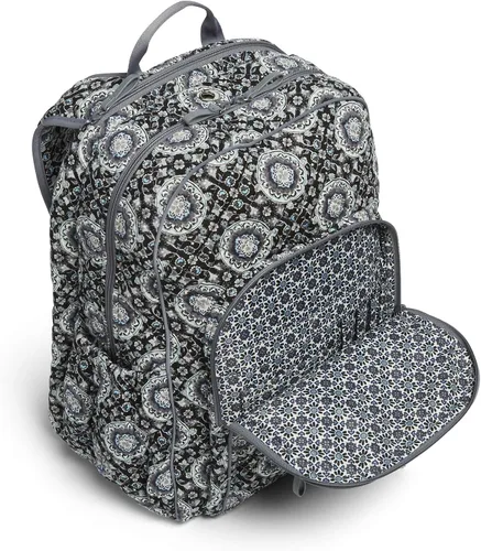 Miniatura 2 de Vera Bradley - Mochila Campus de algodón, para mujer, Medallón de carbón
