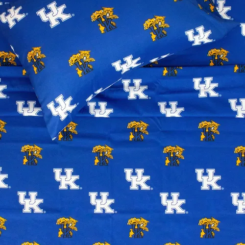 Miniatura 6 de Everything Comfy Kentucky Wildcats - Juego de sábanas de 3 piezas, tamaño individual, fondo del color del equipo, 1 sábana encimera, 1 sábana