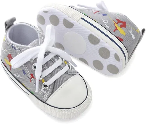 Miniatura 2 de Zapatos de lona suave unisex para bebés, niños y niñas, tenis antideslizantes ligeros para bebés recién nacidos