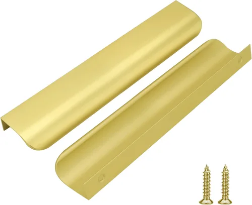 Miniatura 20 de Goldenwarm Paquete de 6 manijas de gabinete de cocina de 3 pulgadas, tiradores negros para armarios, tiradores de borde, accesorios de cocina negros