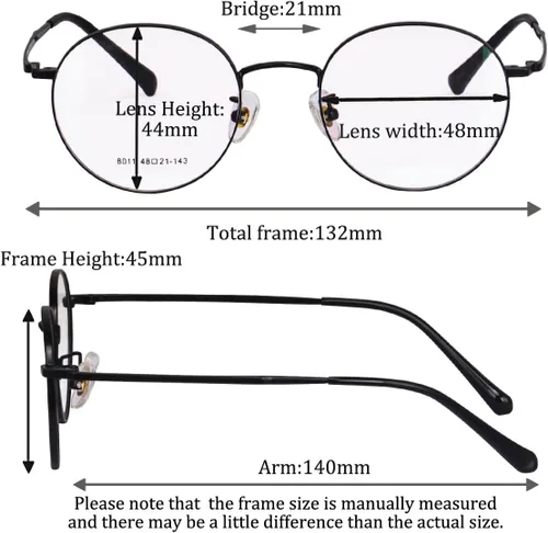 Miniatura 4 de SHINU Marco de metal para anteojos, paquete de 3 marcos para anteojos para bloqueo de luz azul, gafas para juegos de computadora, 8011