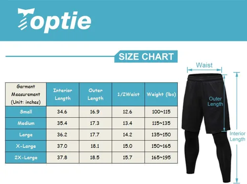 Miniatura 3 de TOPTIE - Pantalones cortos activos para correr 2 en 1 para hombre, mallas de baloncesto