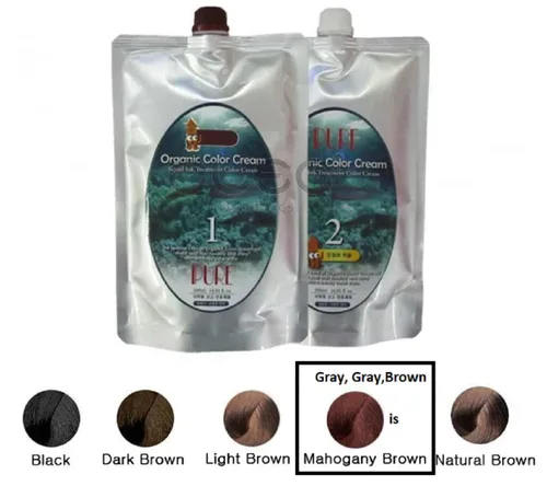 Miniatura 2 de Crema con color para tratamiento con tinta de calamar orgánica, primera de 16.9 fl oz y segunda de 16.9 fl oz, para ocultar las canas, sin dolor