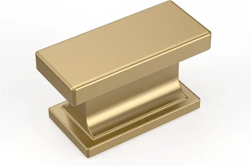 Miniatura 33 de Amerdeco - Paquete de 6 perillas en negro mate para gabinete, un solo orificio de 1.46 pulgadas, manijas para armarios, tiradores rectangulares