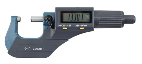 Accusize Industrial Tools 0-1''/0.000-0.984 in por 0.00005''/0.000 in 2 clave electrónica digital exterior micrómetro, métrico/imperial, Md71-0001
