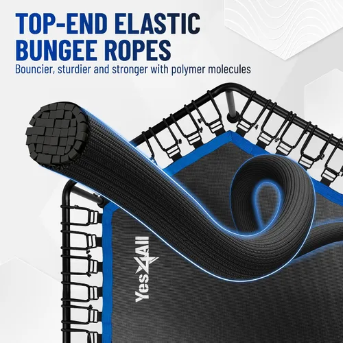 Miniatura 2 de Yes4All Trampolín de rebote para adultos, 48 pulgadas, 350 libras, trampolín de ejercicio estable y silencioso para rebote, salto cardiovascular Sin