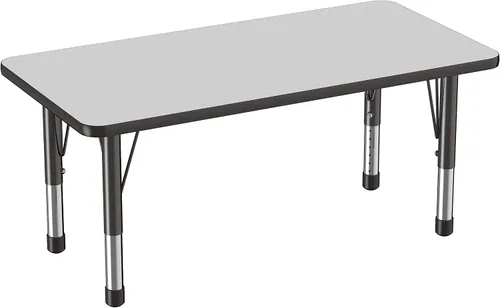 Miniatura 121 de FDP - Mesa rectangular para actividades escolares y aulas (24 x 36 pulgadas), patas gruesas para niños pequeños, altura ajustable de 15 a 24