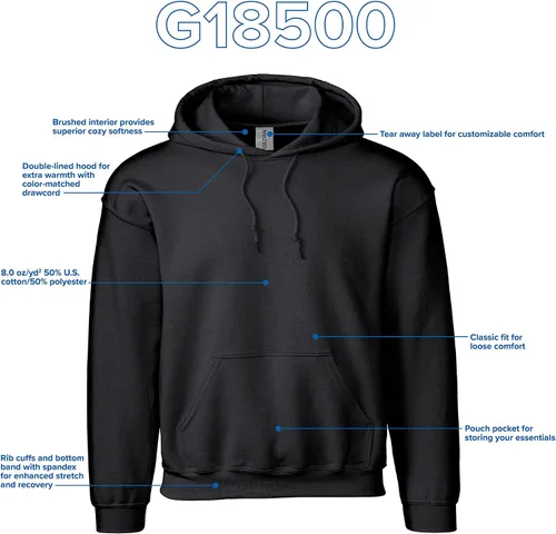 Miniatura 4 de Gildan - Sudadera con capucha de vellón para adultos, estilo G18500