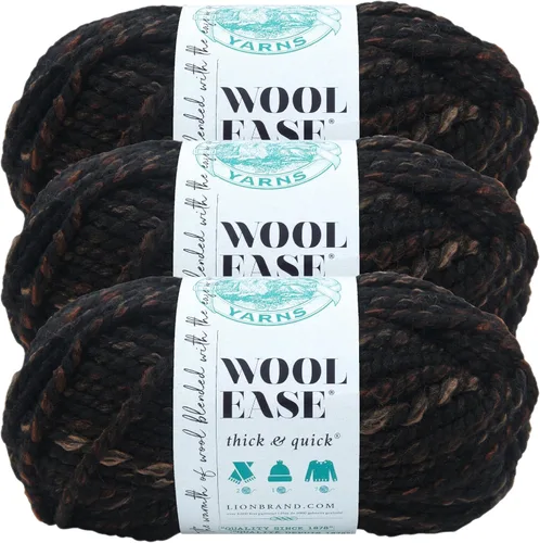 Miniatura 47 de Lion Brand Yarn - Ovillo de lana Wool-Ease Thick & Quick color fuerza aérea