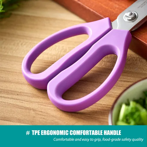 Miniatura 6 de KUNIFU Tijeras de cocina, tijeras de cocina multiusos, tijeras resistentes para desprenderse, utensilios - azul
