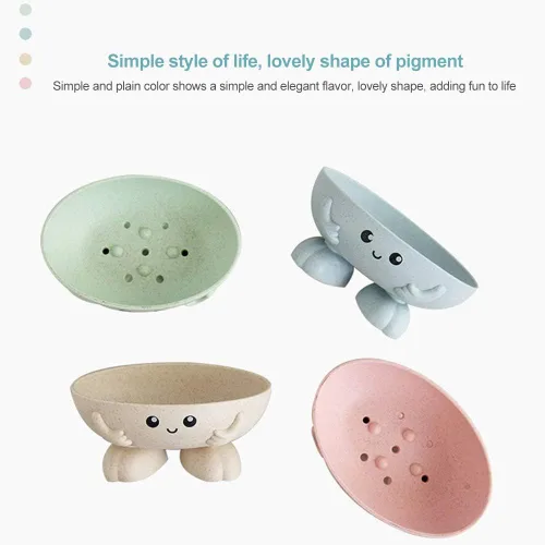 Miniatura 4 de Balana Jabonera de 4.92 x 2.36 pulgadas para niños, diseño de caja de jabón resistente al deslizamiento, adecuado para encimeras de ducha, baño