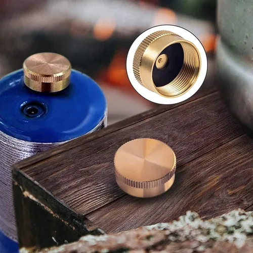 Miniatura 6 de Fachmann 6 tapas de botella de propano de latón macizo universal para todos los cilindros de tanque de gas de 1 libra