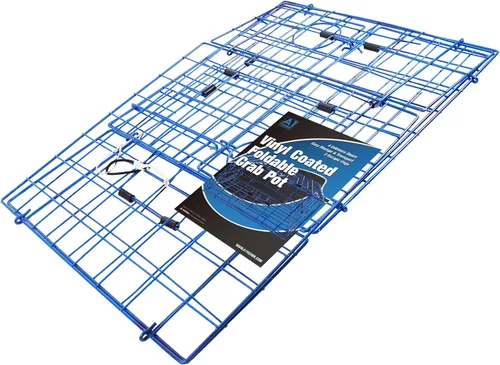 Miniatura 5 de Pacific - Trampa plegable para cangrejos, alambre de acero recubierto de vinilo, 24 x 24 x 12 pulgadas, 2 unidades para Dungeness