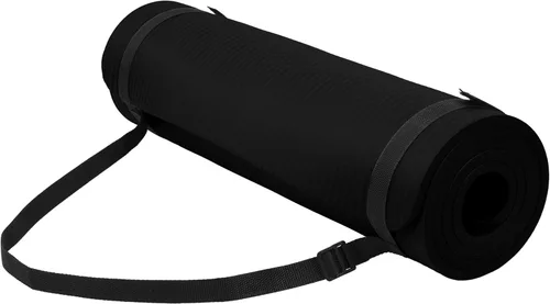 Miniatura 20 de Fitvids Tapete de yoga de 1/2 pulgada, extra grueso, de alta densidad, antidesgarros, con correa de transporte, adecuado para varios ejercicios