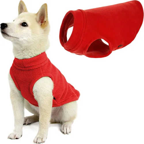 Miniatura 45 de Gooby - Chaleco de Vellón Elástico, Chaleco de Vellón Tipo Pullover Chaqueta Suéter para Perros, Azul Argyle, Extra Pequeño