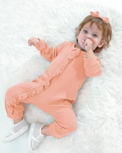 Miniatura 3 de Mikrdoo Ropa de niña recién nacida, ropa de bebé para otoño e invierno, trajes de manga larga, mameluco de 0 3 6 12 meses