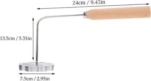 Miniatura 3 de Angoily Molde portátil para aperitivos fritos con 2 flores, waffle, roseta, utensilios de cocina para freír profundamente, zanahoria, pastel