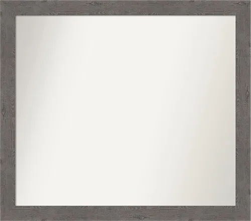 Miniatura 112 de Amanti Art Espejo de baño gris para sobre el fregadero, 31 x 48 pulgadas, espejo de tocador rectangular estrecho de color gris, marco de madera