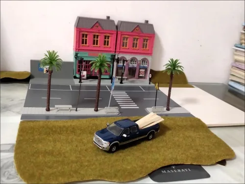Miniatura 6 de Alfombra modelo de hierba, (3 piezas, 20 x 20 pulgadas), modelo de escenario ferroviario para escenario modelo Verde de verano