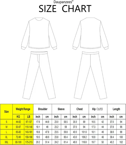 Miniatura 6 de Daupanzees Conjunto de ropa interior térmica ultra suave para hombre, elástico, ligero, con forro polar largo
