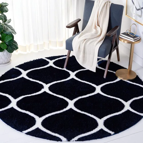 Miniatura 10 de SAFAVIEH Tahoe Shag Collection - Alfombra para pasillo, 2 x 9 pies, color beige y blanco, diseño de enrejado, no desprende pelusa y de fácil