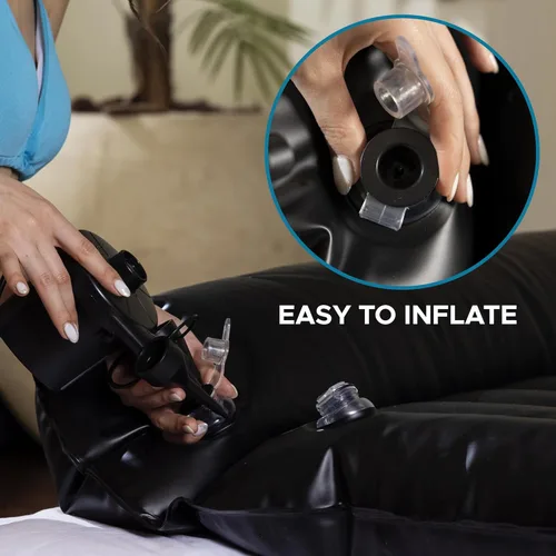 Miniatura 9 de EROTICGEL Colchón inflable Nuru masaje 91 x 49 x 6 pulgadas Cama de aire independiente de tamaño completo para instalación de piso o cama
